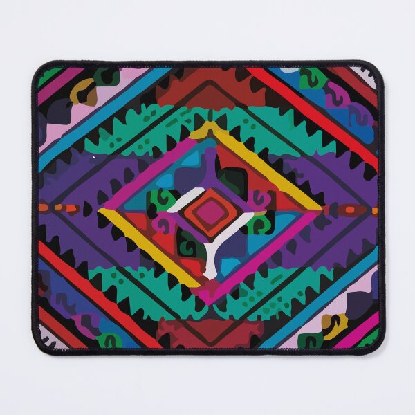 Item preview, Geometric multicolor ethnic folk art maximalist decor designed and sold by T-Mex.
