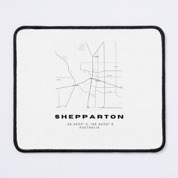 Item preview, Shepparton Coordinates | Australia Cities Artwork | Stylish Map Art Design designed and sold by RM-Journey.