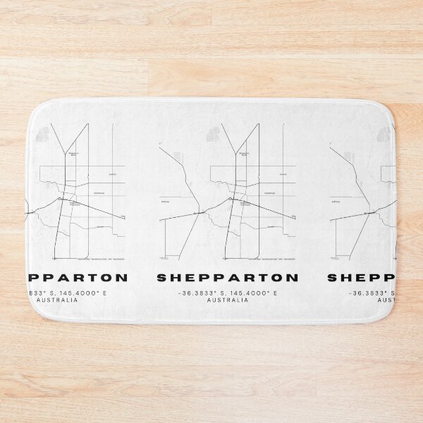 Item preview, Shepparton Coordinates | Australia Cities Artwork | Stylish Map Art Design designed and sold by RM-Journey.