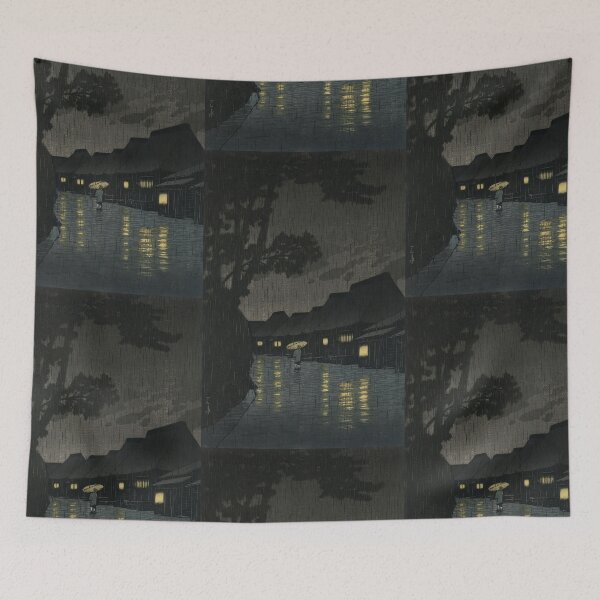 Item preview, Rainy Night at Maekawa Hasui Kawase  designed and sold by TeeARTHY.
