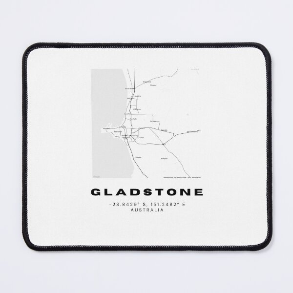 Item preview, Gladstone Coordinates | Australia Cities Artwork | Stylish Map Art Design designed and sold by RM-Journey.