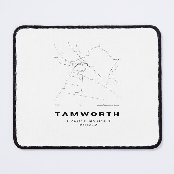Item preview, Tamworth Coordinates | Australia Cities Artwork | Stylish Map Art Design designed and sold by RM-Journey.
