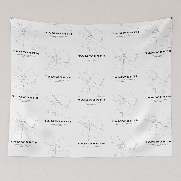 Item preview, Tamworth Coordinates | Australia Cities Artwork | Stylish Map Art Design designed and sold by RM-Journey.