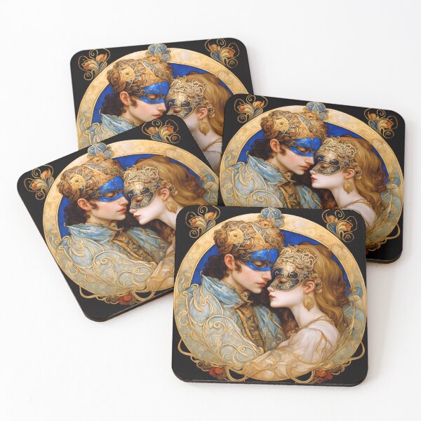 Item preview, Masked lovers in Venice. designed and sold by Natalia-Vlad.