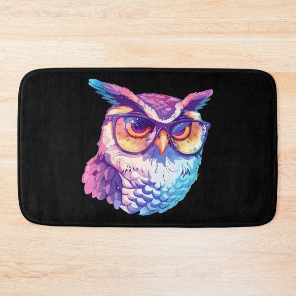 Item preview, Colorful Eurasian Eagle Owl Wearing Shades designed and sold by Leonardo Palumbo.