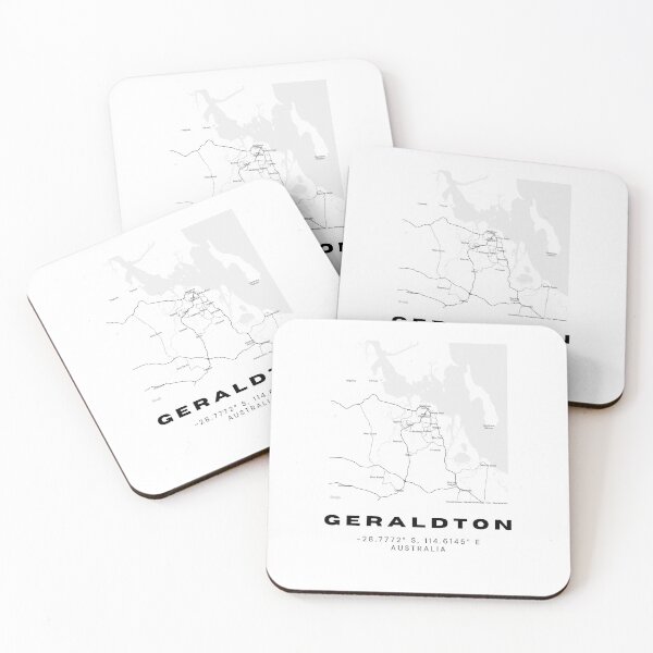 Item preview, Geraldton Coordinates | Australia Cities Artwork | Stylish Map Art Design designed and sold by RM-Journey.