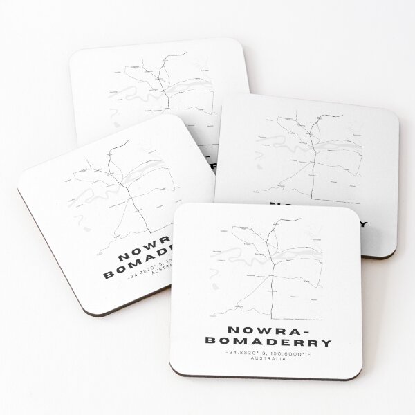 Item preview, Nowra-Bomaderry Coordinates | Australia Cities Artwork | Stylish Map Art Design designed and sold by RM-Journey.