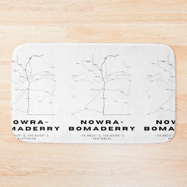 Item preview, Nowra-Bomaderry Coordinates | Australia Cities Artwork | Stylish Map Art Design designed and sold by RM-Journey.