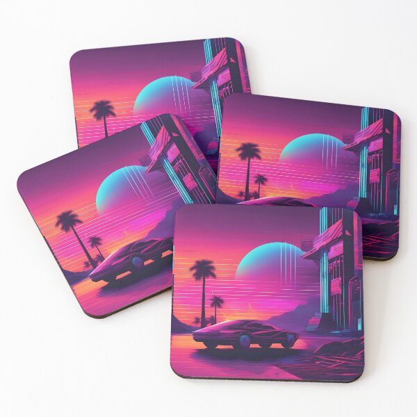 Item preview, Sunset Synthwave: Urban Oasis designed and sold by ZipperDragon88.
