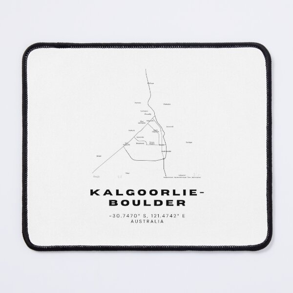Item preview, Kalgoorlie-Boulder Coordinates | Australia Cities Artwork | Stylish Map Art Design designed and sold by RM-Journey.