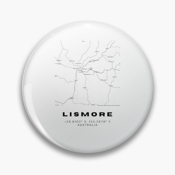 Item preview, Lismore Coordinates | Australia Cities Artwork | Stylish Map Art Design designed and sold by RM-Journey.