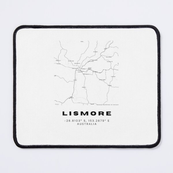 Item preview, Lismore Coordinates | Australia Cities Artwork | Stylish Map Art Design designed and sold by RM-Journey.