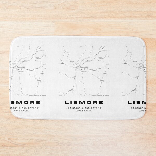 Item preview, Lismore Coordinates | Australia Cities Artwork | Stylish Map Art Design designed and sold by RM-Journey.