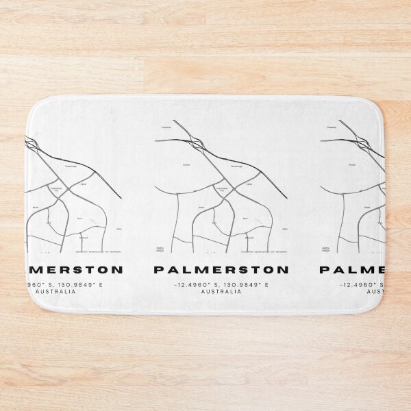 Artikelvorschau, Palmerston-Koordinaten | Australien-Städte-Kunstwerk | Stilvolles Kartenkunstdesign entworfen und verkauft von RM-Journey.