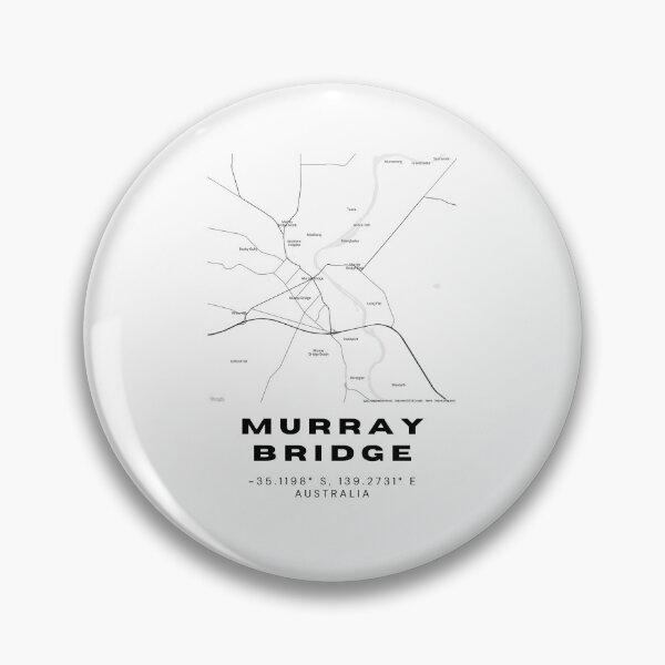 Item preview, Murray Bridge Coordinates | Australia Cities Artwork | Stylish Map Art Design designed and sold by RM-Journey.