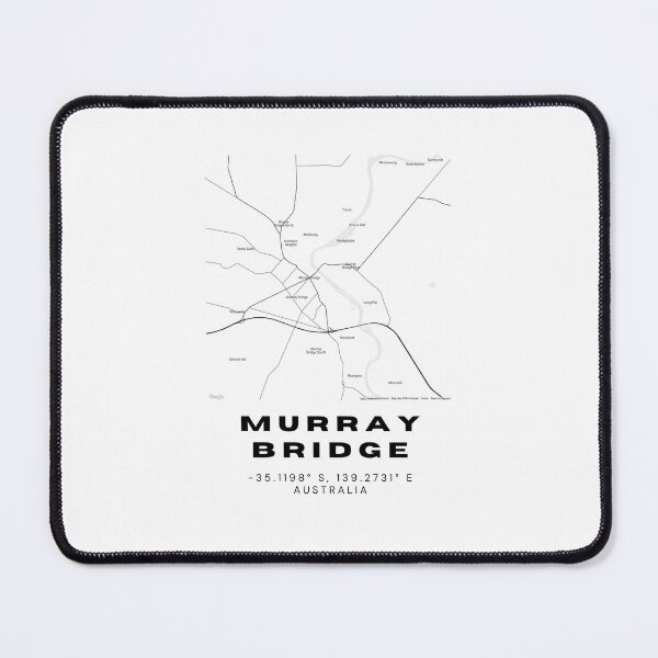 Item preview, Murray Bridge Coordinates | Australia Cities Artwork | Stylish Map Art Design designed and sold by RM-Journey.