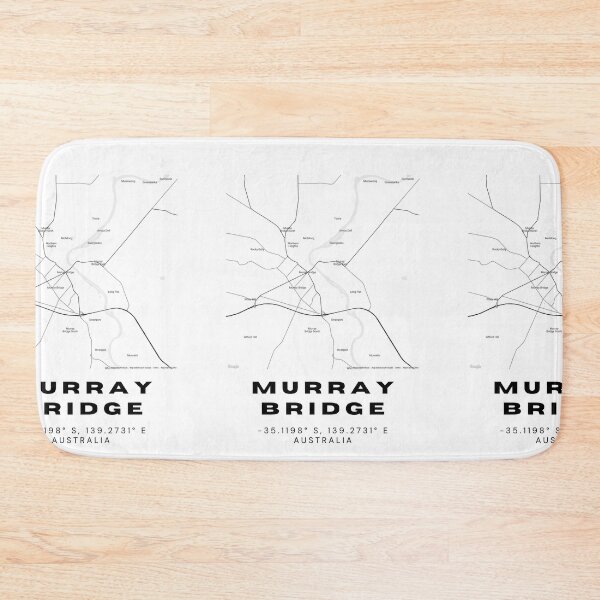 Item preview, Murray Bridge Coordinates | Australia Cities Artwork | Stylish Map Art Design designed and sold by RM-Journey.