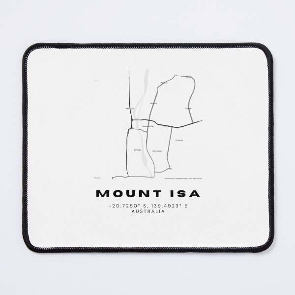 Item preview, Mount Isa Coordinates | Australia Cities Artwork | Stylish Map Art Design designed and sold by RM-Journey.