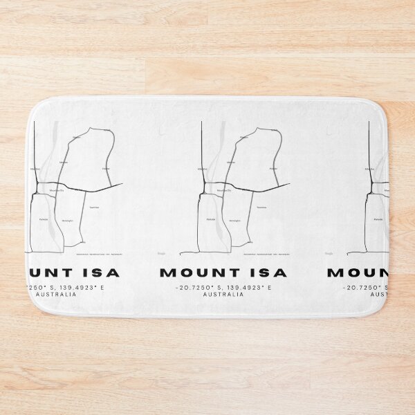 Item preview, Mount Isa Coordinates | Australia Cities Artwork | Stylish Map Art Design designed and sold by RM-Journey.