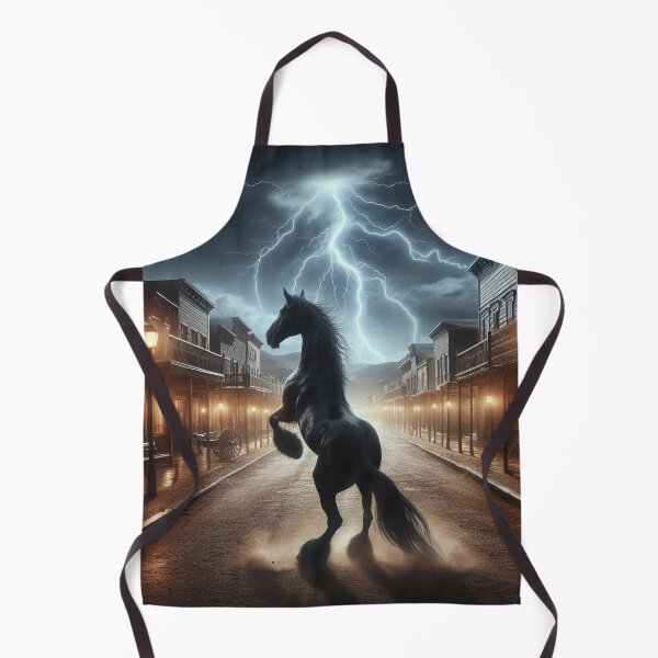 Item preview, Lightning Causing a Horse to Rear Up in an Old West Town - Type 1 designed and sold by nikkolaus.