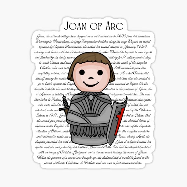 Item preview, Cute Joan of Arc designed and sold by Unhinged Heather.