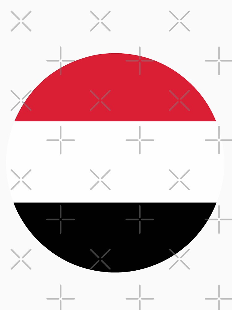 Thumbnail 7 of 7, Classic T-Shirt, Yemen Flag circle shape designed and sold by ZaynahJArt.