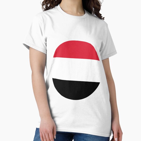 Yemen Flag circle shape Classic T-Shirt