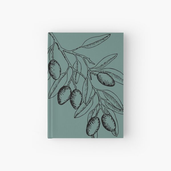 Olive branch in ink Hardcover Journal