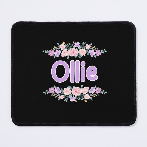 Item preview, Purple Flower Ollie Name Label (Black) designed and sold by NormadWorld.