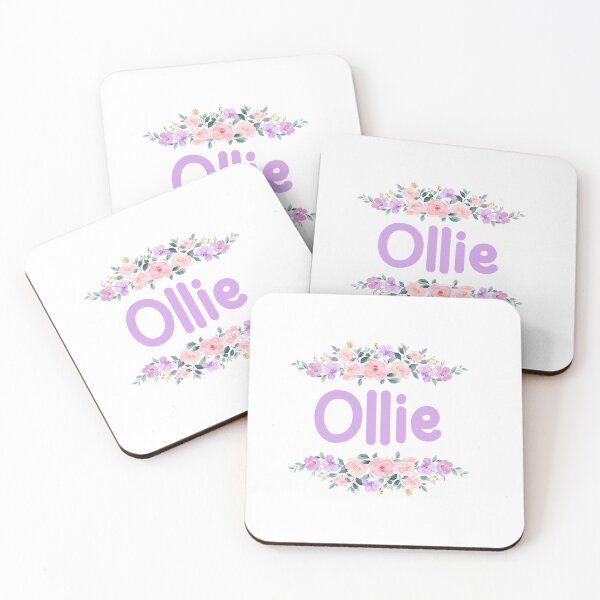 Item preview, Purple Flower Ollie Name Label designed and sold by NormadWorld.