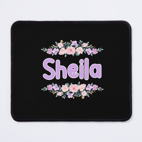 Item preview, Purple Flower Sheila Name Label (Black) designed and sold by NormadWorld.