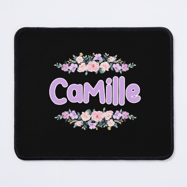 Item preview, Purple Flower Camille Name Label (Black) designed and sold by NormadWorld.