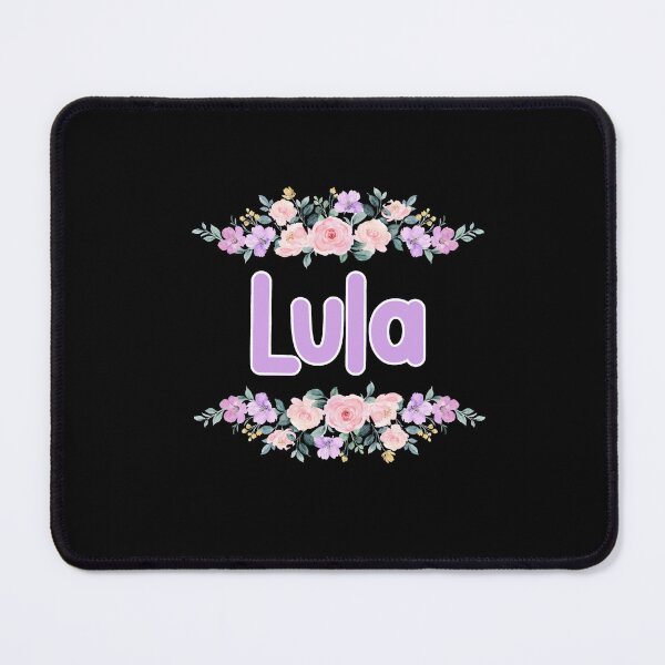 Item preview, Purple Flower Lula Name Label (Black) designed and sold by NormadWorld.