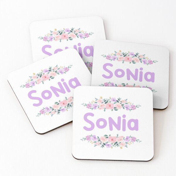 Item preview, Purple Flower Sonia Name Label designed and sold by NormadWorld.