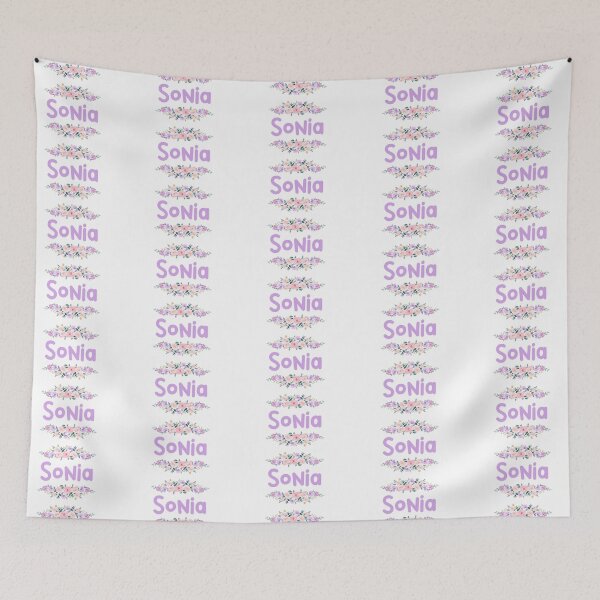Item preview, Purple Flower Sonia Name Label designed and sold by NormadWorld.