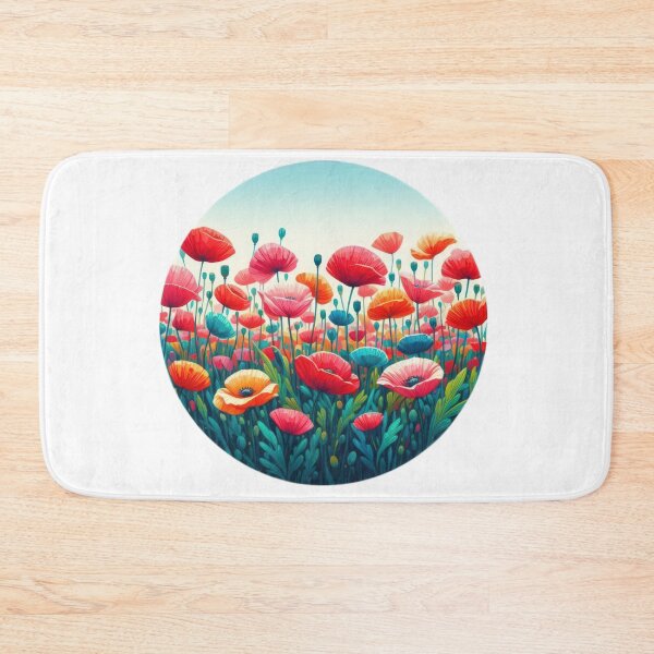 Item preview, poppy field landscape floral flowers background designed and sold by Expressions-Sel.