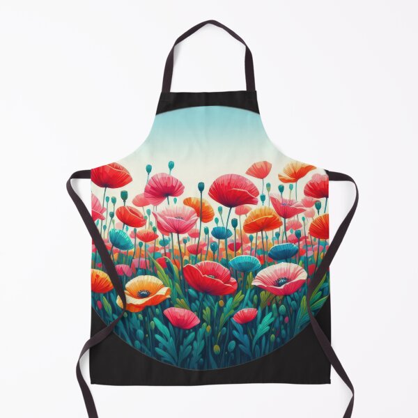 Item preview, poppy field landscape floral flowers background designed and sold by Expressions-Sel.