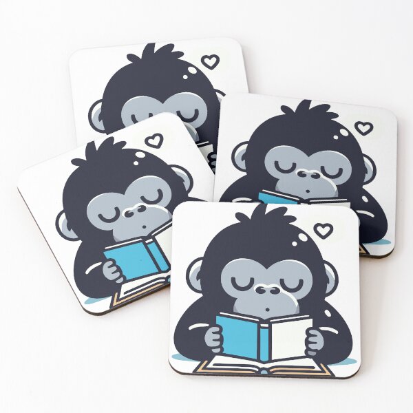 Item preview, Cute Gorilla Reading designed and sold by BluRockDesigns.