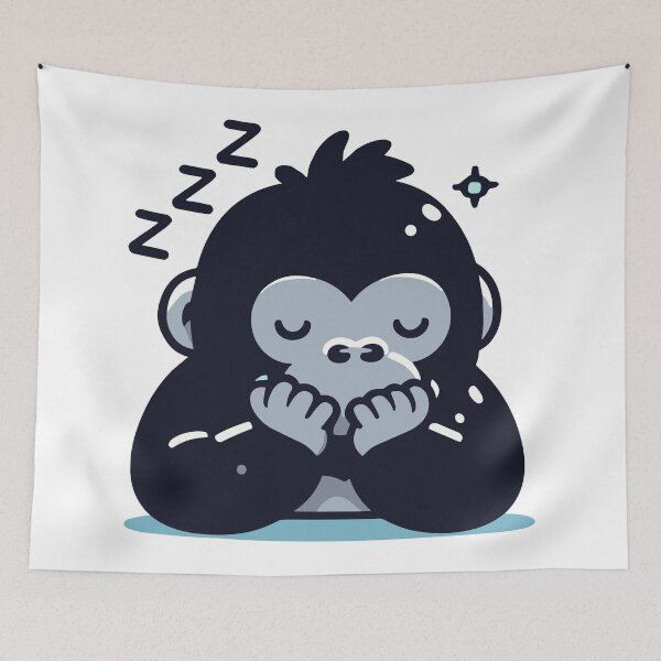 Item preview, Cute Gorilla Sleeping designed and sold by BluRockDesigns.