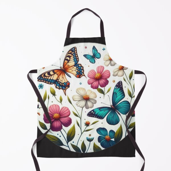 Item preview, flowers with butterflies landscape floral flowers background designed and sold by Expressions-Sel.