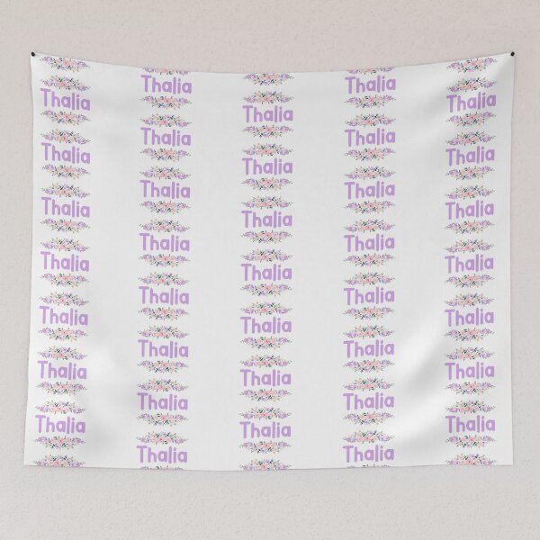 Item preview, Purple Flower Thalia Name Label designed and sold by NormadWorld.