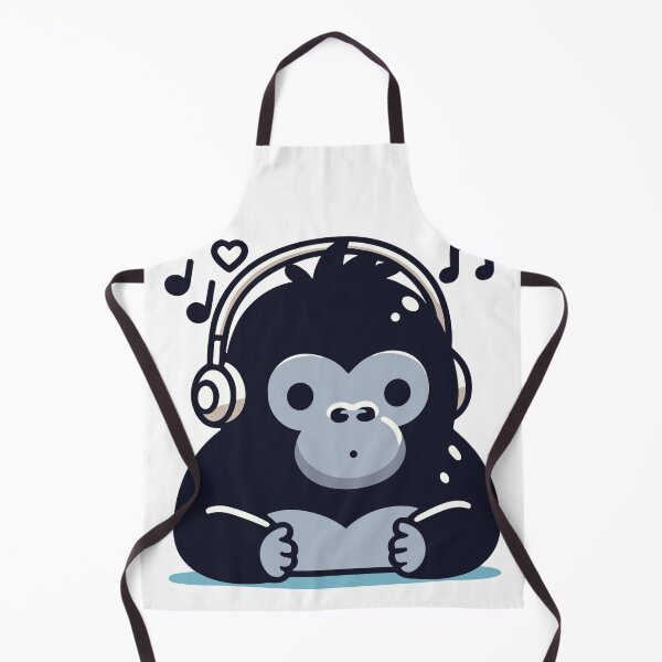 Item preview, Cute Gorilla Listening To Music designed and sold by BluRockDesigns.