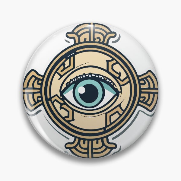Item preview, All-Seeing Cyclops Eye with Greek Key Border designed and sold by NiftyWrx.