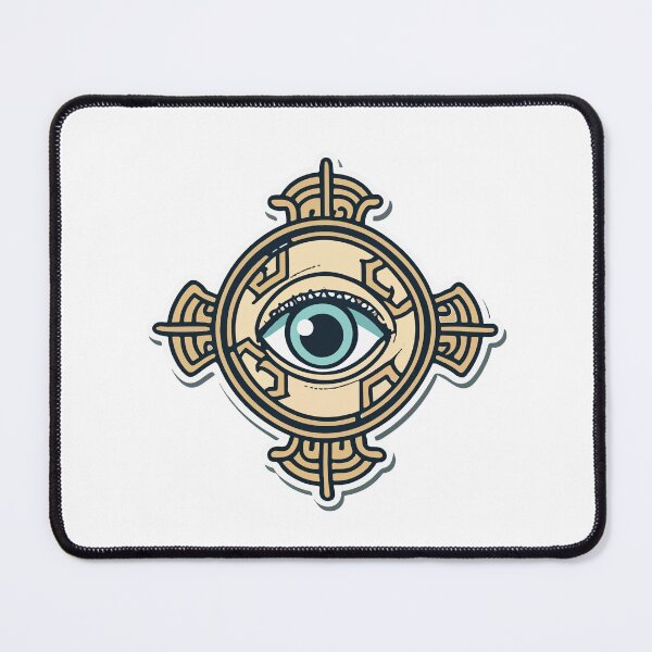 Item preview, All-Seeing Cyclops Eye with Greek Key Border designed and sold by NiftyWrx.