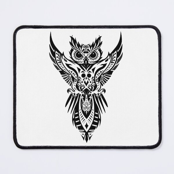Item preview, black and white tribal owl outline designed and sold by kgcreation91.