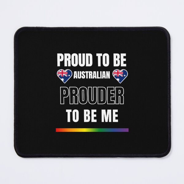 Item preview, LGBTQ Proud To Be Australian, Prouder To Be Me T-Shirt, Australian T-Shirt, Australian Flag Tees, Rainbow Stripe T-Shirt, Support Australia Tees, Sport Tees, Pride Tees, Australia Flag Heart, designed and sold by PrideBeProud.