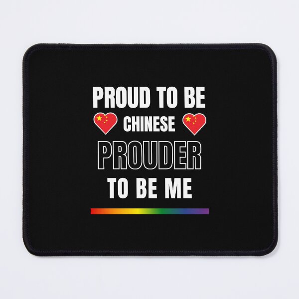 Item preview, LGBTQ Proud To Be Chinese, Prouder To Be Me T-Shirt, Chinese T-Shirt, Chinese Flag Tees, Rainbow Stripe T-Shirt, Support China Tees, Sport Tees, Pride Tees, China Flag Heart, designed and sold by PrideBeProud.