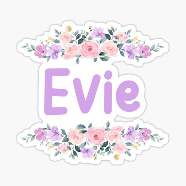 Item preview, Etiqueta Para Nombre Evie Flor Púrpura designed and sold by NormadWorld.