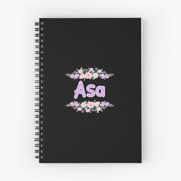 Item preview, Purple Flower Asa Name Label (Black) designed and sold by NormadWorld.