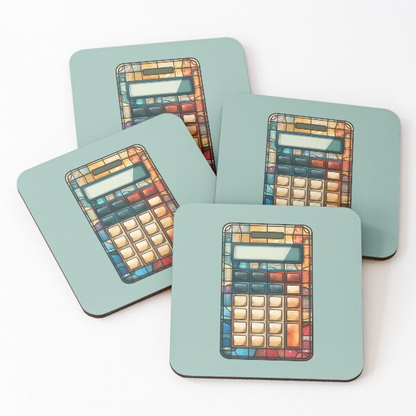 Item preview, Colorful calculator with stained glass mosaic pattern designed and sold by FWLKIT.